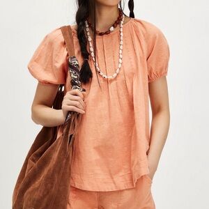 Free People Sunny Somewhere Cotton Linen Set